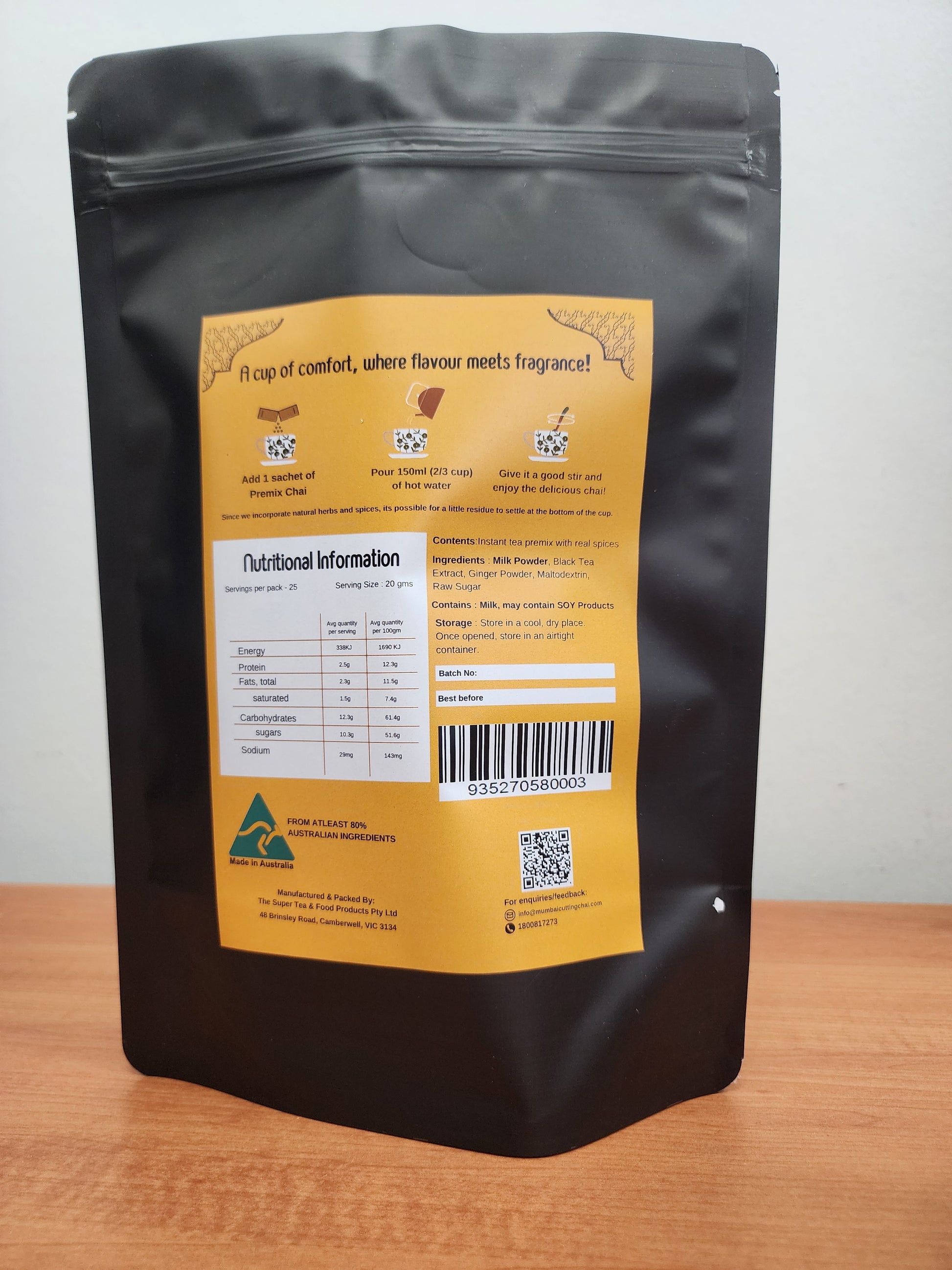 Ginger Chai 500gm- Refill Pack2