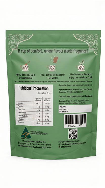 Cardamom Chai Premix 1kg - No Added Sugar
