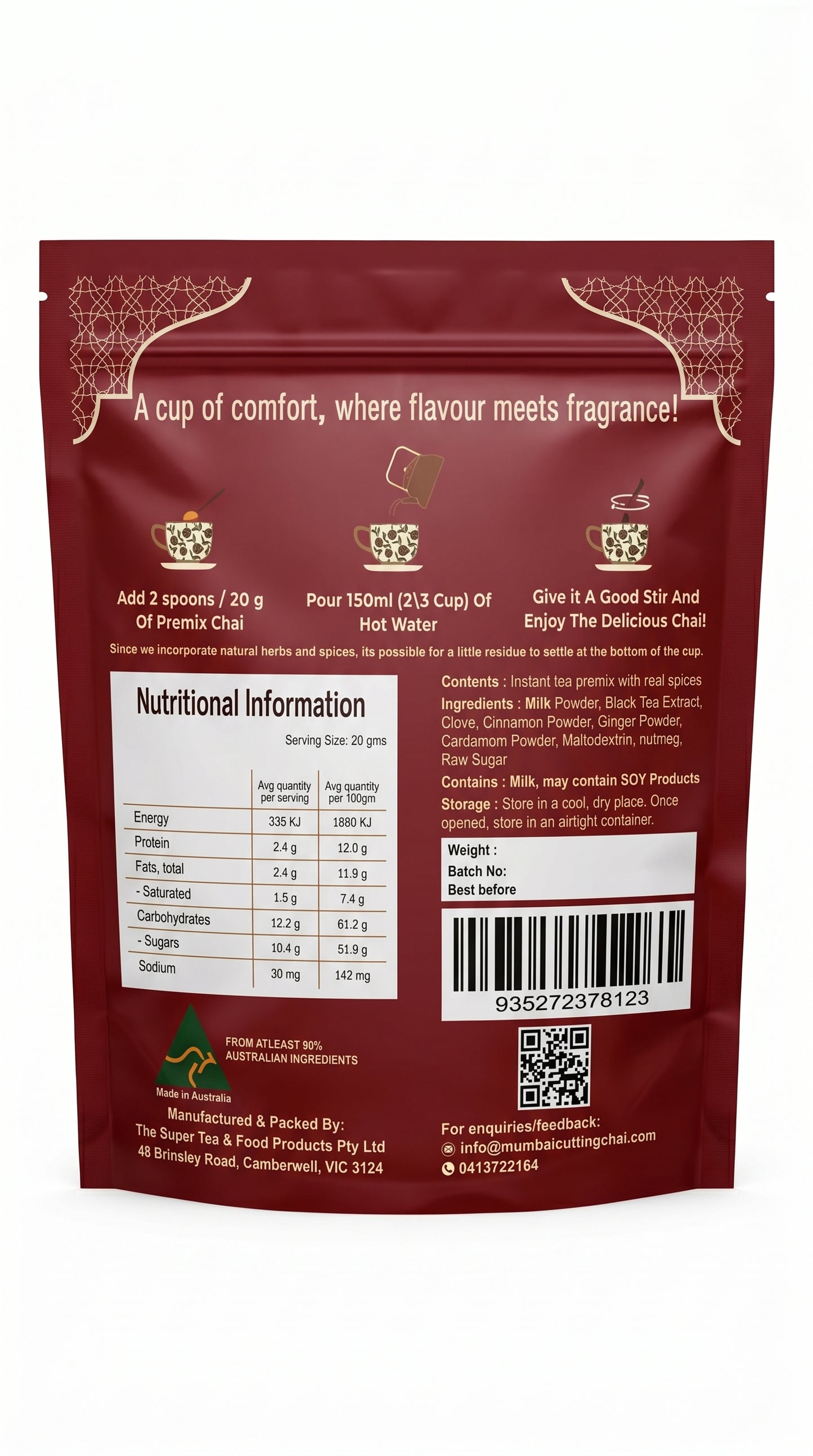 Masala Chai Premix 1kg