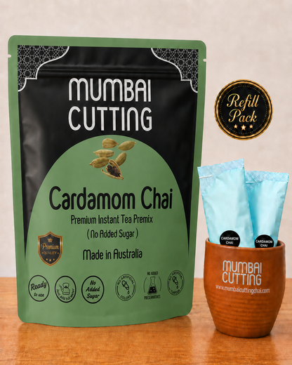Cardamom Chai Premix Refill Pack 25 Sachets -No Added Sugar